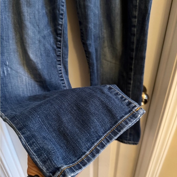 Bke Payton Jeans Straight Leg Women’s 28x23 Crop Med Wash Distressed Casual - Picture 3 of 12